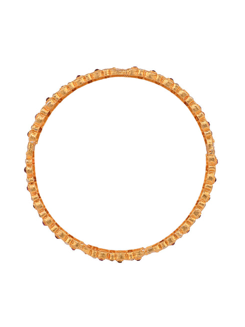 Gold Plated Set of 2 Tiny AD Studded Matching Bangles