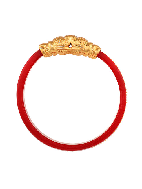 Set Of 2 Red Kangan Bangle Set