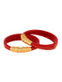 Set Of 2 Red Kangan Bangle Set