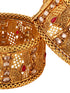 Set Of 2 Gold Plated Multi stone Studded Antique Bangles