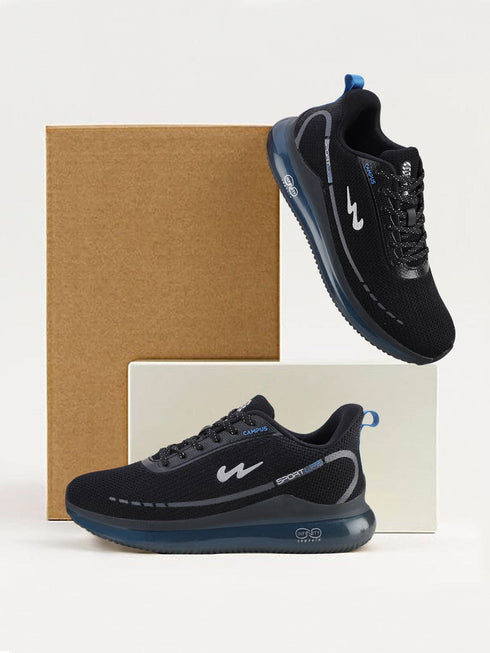SENSOR Black Men's Running Shoes