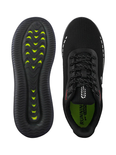 SENSOR Black Men's Running Shoes