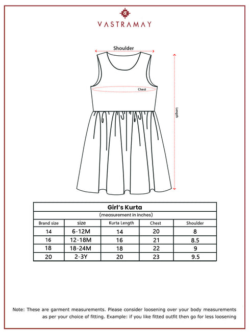 Mustard Floral Cotton Dress For Girl's