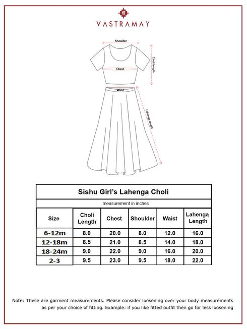 Girl's' Green Lehenga Choli