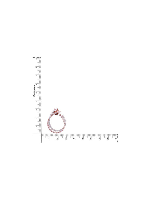 stylish party wear Rose Gold plated AD studded handcrafted Ear rings for girls & women