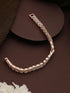 Rose Gold Plated White AD studded Tennis wraparound Bracelet