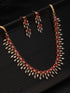 Gold Plated & Pink AD Studded Necklace & Earrings