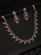 Rose GoldPlated White AD Studded Jewellery Set