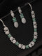 GoldPlated Lime green AD Studded Statement Jewellery Set