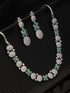 GoldPlated Lime green AD Studded Statement Jewellery Set