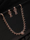 Rose GoldPlated White AD Studded Jewellery Set