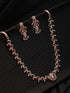 Rose GoldPlated White AD Studded Jewellery Set