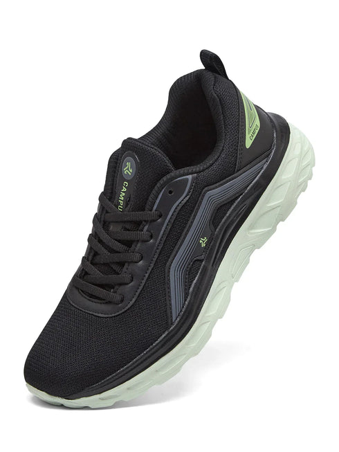 SKEDO Black Men's Running Shoes