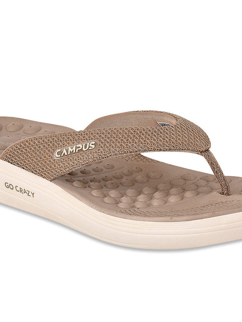SL-411L Beige Women's Flip Flops