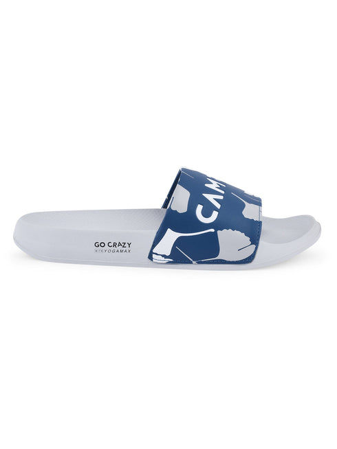 SL-433 A Blue Men's Slides