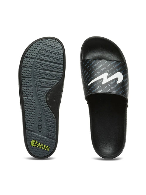SL-444 Black Men's Slides
