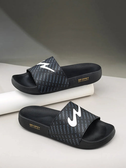 SL-444 Black Men's Slides