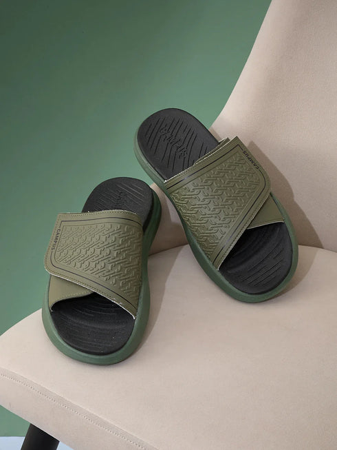 SL-481 Olive Men's Slides