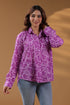 Women Cotton Printed Spread Collar Relaxed Fit Casual Shirt