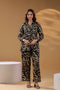 Printed Shirt Collar Pure Cotton Shirt With Trouser