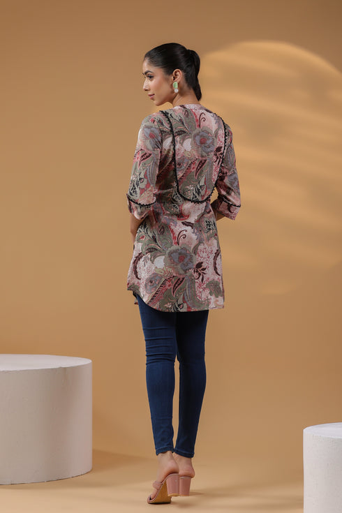 Women Ethnic Motifs Printed Cotton Top