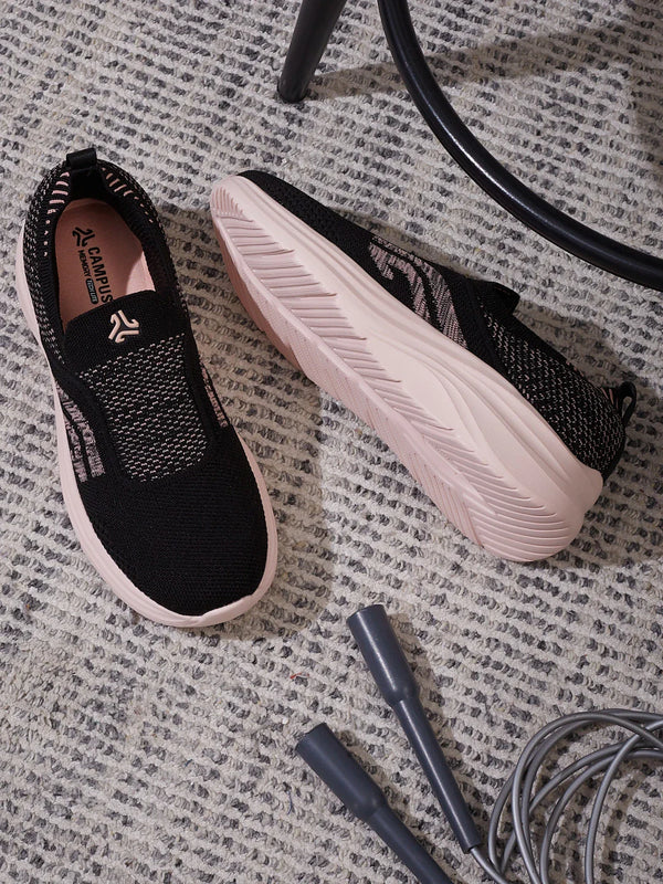 SNUTO Black Women's Walking Shoes