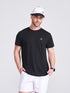 Men's Black Solid Round Neck T-Shirt