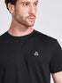 Men's Black Solid Round Neck T-Shirt