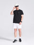 Men's Black Solid Round Neck T-Shirt