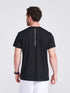 Men's Black Solid Round Neck T-Shirt