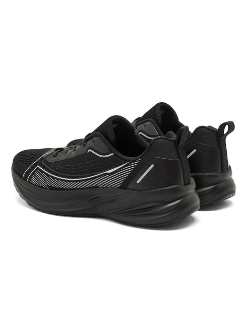 SPINE Black Men's Running Shoes