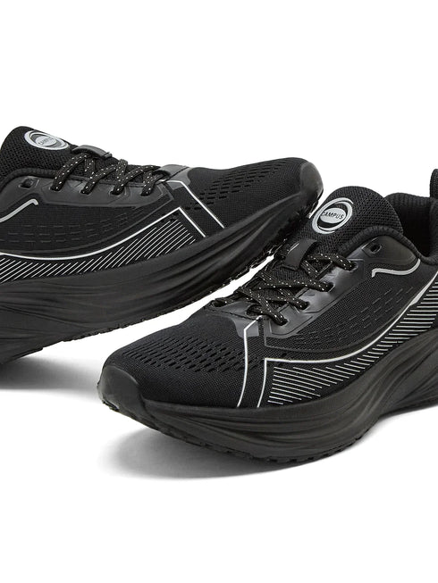 SPINE Black Men's Running Shoes