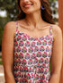 Women Floral Printed Shoulder Straps Pure Cotton Peplum Top