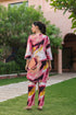 Printed Round Neck Tunic With Trousers Co-Ords