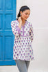 Women Floral Printed V-Neck A-Line Cotton Top
