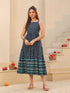Women Ethnic Motifs Printed Fit & Flare Dress With Jacket