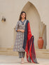 Women Printed Regular Pure Cotton Kurta with Trousers & With Dupatta