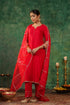 Round Neck Gotta Patti Kurta With Trousers & Dupatta