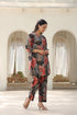 Floral Printed Pure Cotton Tunic With Trousers