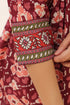 Abstract Printed V-Neck Cotton Top