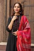 Yoke Design Chanderi Cotton A-Line Kurta with Palazzos & Dupatta