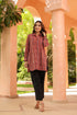 Women Standard Fit Vertical Striped Spread Collar Pure Cotton Casual Shirt