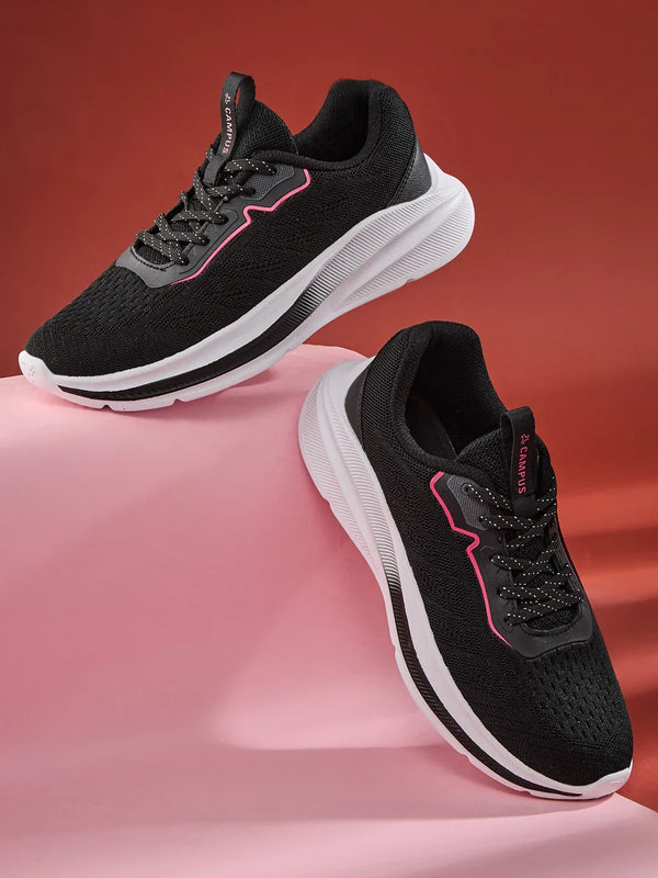 SPREE Black Women's Running Shoes