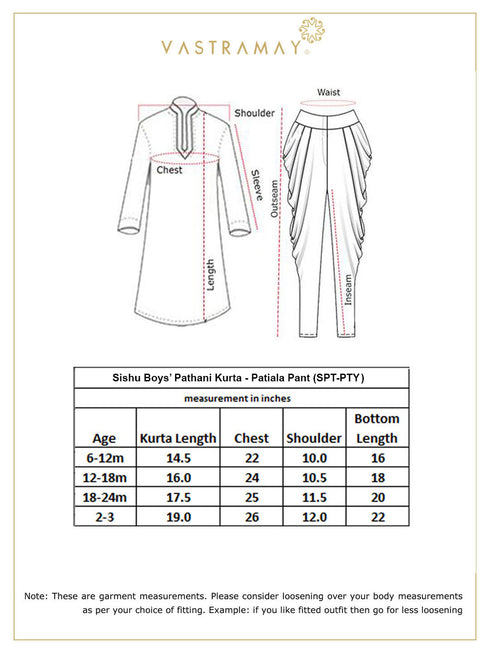 Boy's Maroon Pathani Kurta With Patiala Set