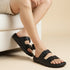 Men's Comfort Dual Buckle Strap Slide Sandals