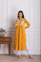 Fizaa Chikankari Kurti for Women With Pocket - Mustard