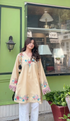 Shivani in Kashmiri Aari Work Cotton Short Kurta – Beige