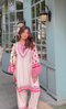 Shivani in Printkari Poly Muslin Co-ord set in Off White PINK