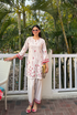 Anureet in Printkari Poly Muslin Co-ord set in Off White Red