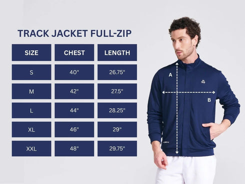 Men's Navy Solid Stand Collar Jacket